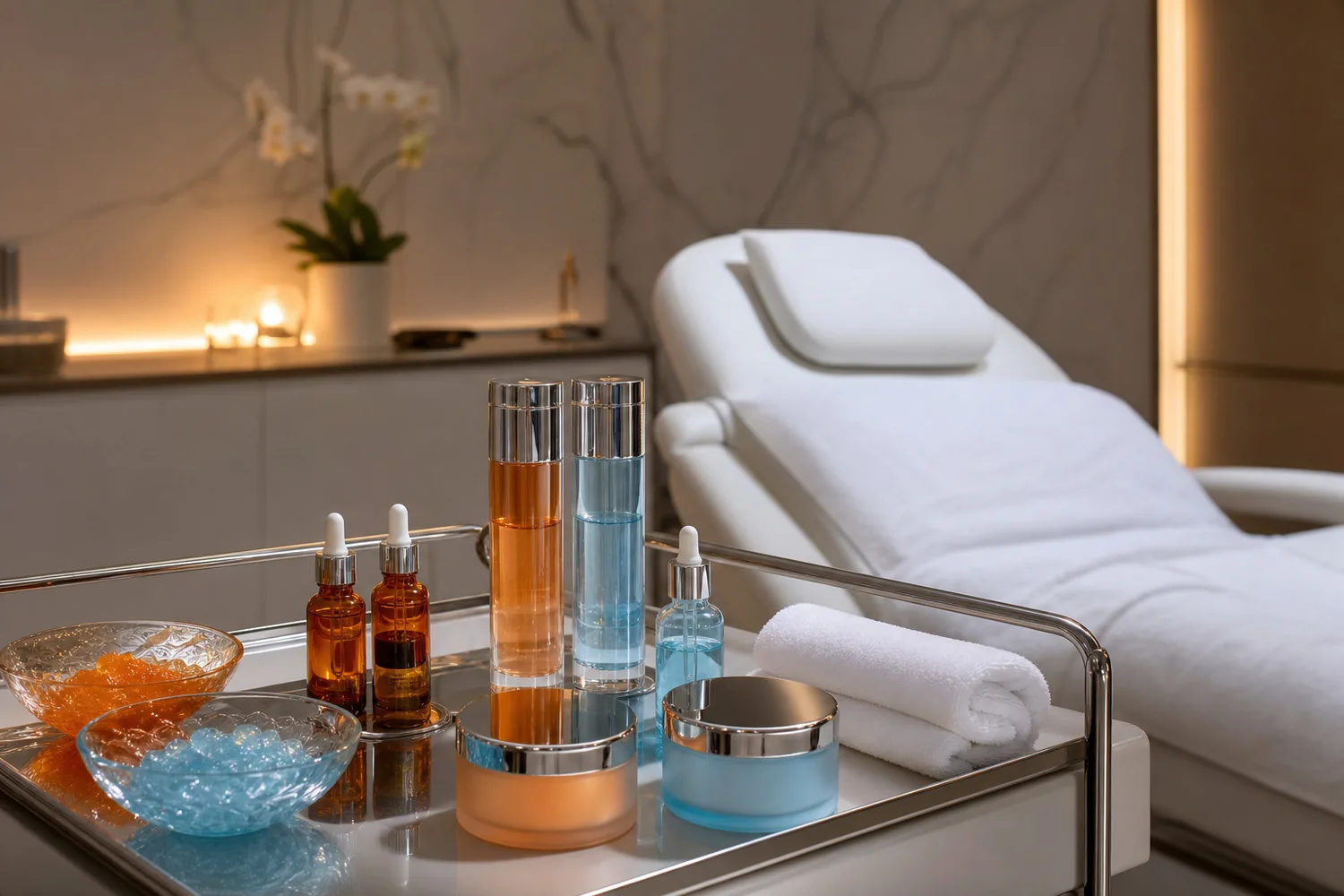Fire and Ice facial treatment room